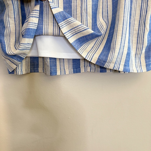 3/$10⚡️Torrid Blue & White Striped Knee Length Skirt with Elastic Waist - Picture 8 of 14